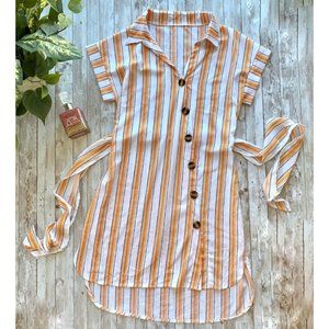 SOLD - 🌺Striped Casual Button Down Dress